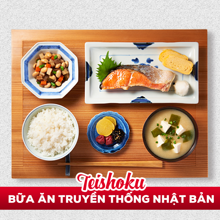 Thưởng thức bữa ăn Teishoku truyền thống Nhật Bản